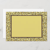Cheetah Invitation Kaart (Voorkant / Achterkant)