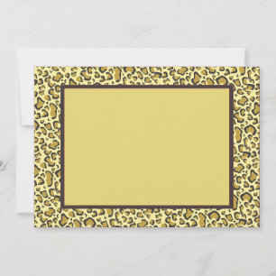 Cheetah Invitation Kaart