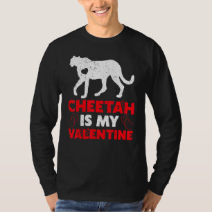 Cheetah is mijn Valentijn Funny Cheetah Valentijn T-shirt