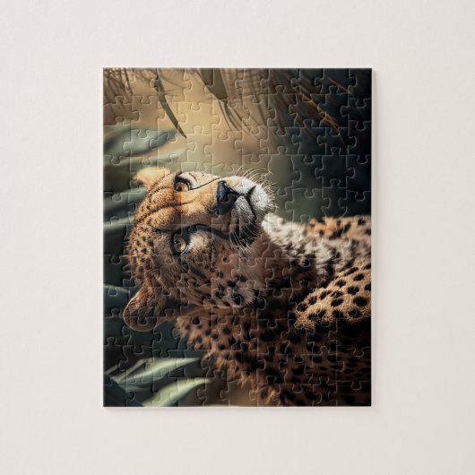 Cheetah Jigzaag Puzzle - Oerwoud Legpuzzel (Verticaal)