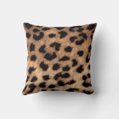 Cheetah Leopard Dier Print Monogram Gouden Glitter Kussen (Achterkant)