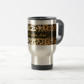 Cheetah Leopard Faux Animal Print Reisbeker (Voorkant rechts)