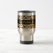 Cheetah Leopard Faux Animal Print Reisbeker (Center)