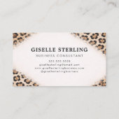 Cheetah Leopard Print Logo Professional Visitekaartje (Achterkant)