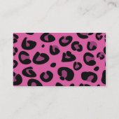 Cheetah Léopard Rose Carte de visite d'impression (Dos)