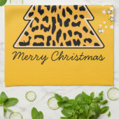 Cheetah léopard Serviette d'arbre de Noël (Plié)