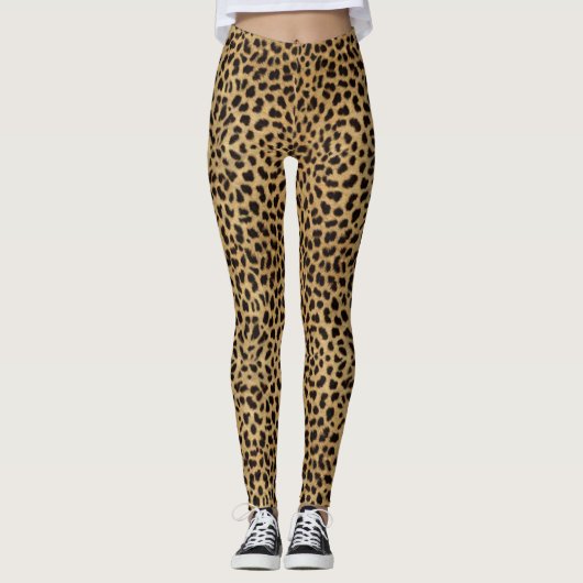 Cheetah/leopard Skin Pattern Leggings (Voorkant)