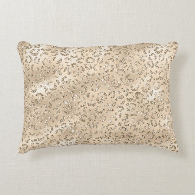 Cheetah Leopard Skin Print Pattern Accent Kussen (Voorkant)