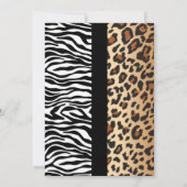 Cheetah Leopard Zebra Invitation multi-Poster de a (Dos)