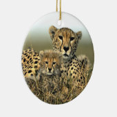 Cheetah Mam en Cub Ornament (Rechts)
