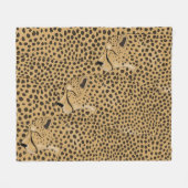 Cheetah Medium Fleece Blanket (Voorkant (Horizontaal))