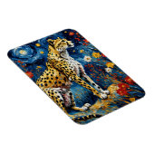 Cheetah met bloemen magneet (Rechterzijde)