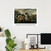 Cheetah met twee Indiase dienaren door George Stub Poster (Thuiskantoor)