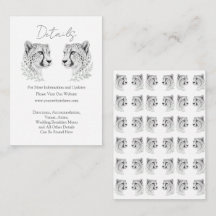 Cheetah Moderne Trouwdetails Elegant Ontwerp