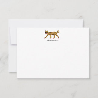 Cheetah Notecard Bedankkaart