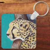 Cheetah Painting Sleutelhanger (Achterkant)