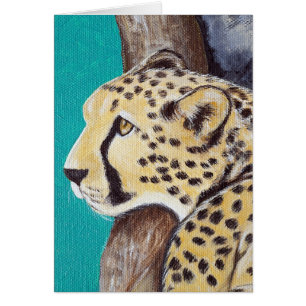 Cheetah Painting Wenskaart