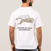 Cheetah passgriehond t-shirt (Achterkant)
