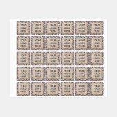 Cheetah Patroon en gouden Vintage Labels (Vel)