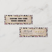 Cheetah Pattern en Gold  dank u Mini Visitekaartje (Voorkant / Achterkant)