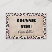 Cheetah Pattern en Gold  dank u Visitekaartje (Voorkant)
