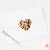 Cheetah Pattern Hart Sticker (Envelop)