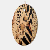 Cheetah Pattern Keramisch Ornament (Links)