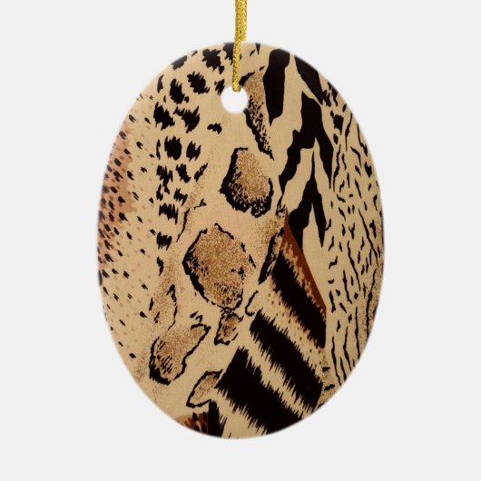 Cheetah Pattern Keramisch Ornament (Voorkant)