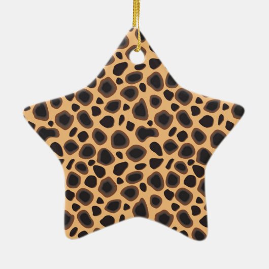 Cheetah Pattern Keramisch Ornament (Achterkant)