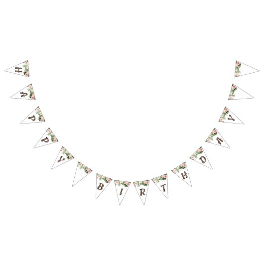 Cheetah Pattern Letters Birthday Party Vlaggetjes (Alle)