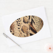 Cheetah Pattern Ovale Sticker (Envelop)