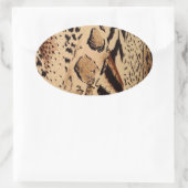 Cheetah Pattern Ovale Sticker (Tas)