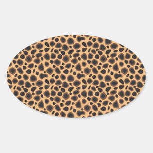 Cheetah Pattern Ovale Sticker