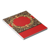 Cheetah Pattern Red Label Notitieblok (Schuin)