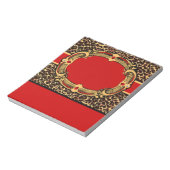 Cheetah Pattern Red Label Notitieblok (Gedraaid)