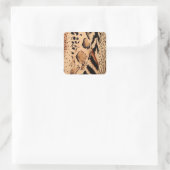Cheetah Pattern Vierkante Sticker (Tas)
