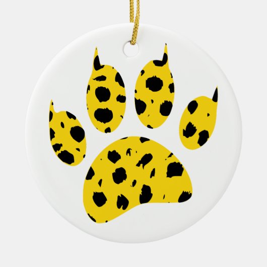 Cheetah Paw Print Keramisch Ornament (Voorkant)