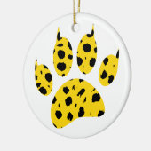 Cheetah Paw Print Keramisch Ornament (Links)