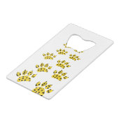 Cheetah Paw Print Kredietkaart Flessenopener (Voorkant Gekanteld)