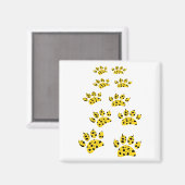 Cheetah Paw Print Magneet (Voorkant / Achterkant)