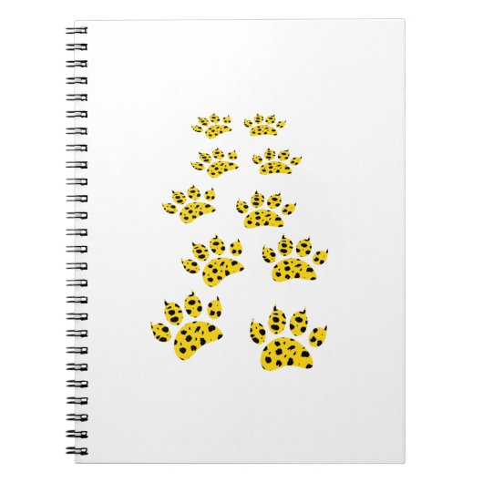 Cheetah Paw Print Notitieboek (Voorkant)