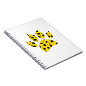 Cheetah Paw Print Notitieboek (Rechterzijde)