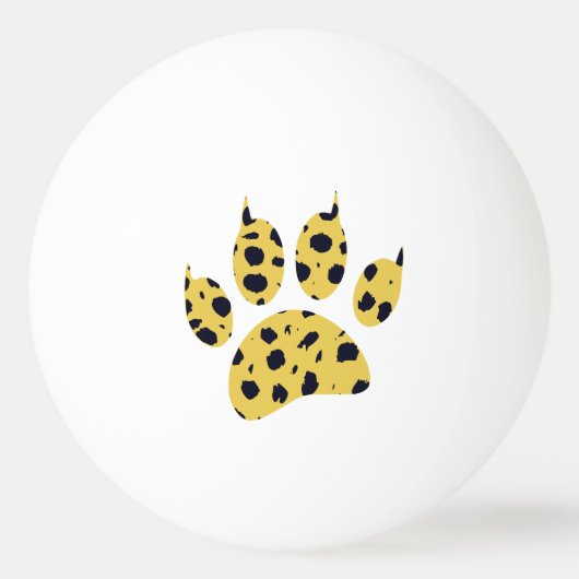 Cheetah Paw Print Pingpongballen (Voorkant)
