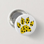 Cheetah Paw Print Ronde Button 3,2 Cm (Voorkant /achterkant)