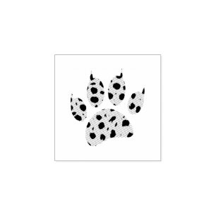 Cheetah Paw Print Rubberstempel