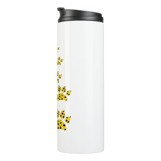 Cheetah Paw Print Thermosbeker (Geroteerd rechts)