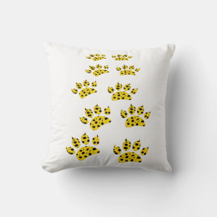 Cheetah Paw Print Throw Kussen