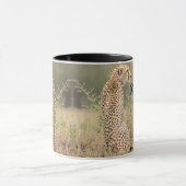 Cheetah personaliseer de naam Black Interior Gift  Mok (Midden)