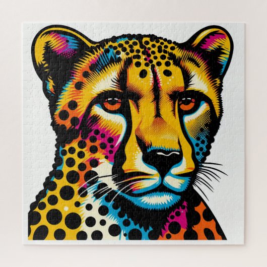 Cheetah Pop Art 600 Piece Puzzle (Vertical)