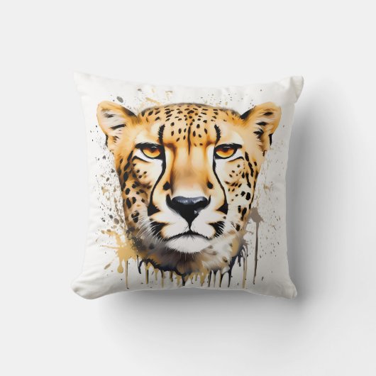 Cheetah Portrait Cushion Kussen (Voorkant)